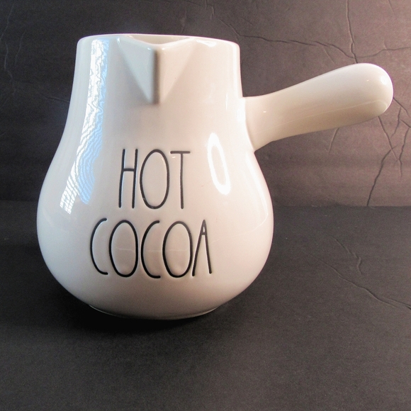 Rae Dunn White/Black Hot Cocoa Pitcher w/Handle - Picture 6 of 7